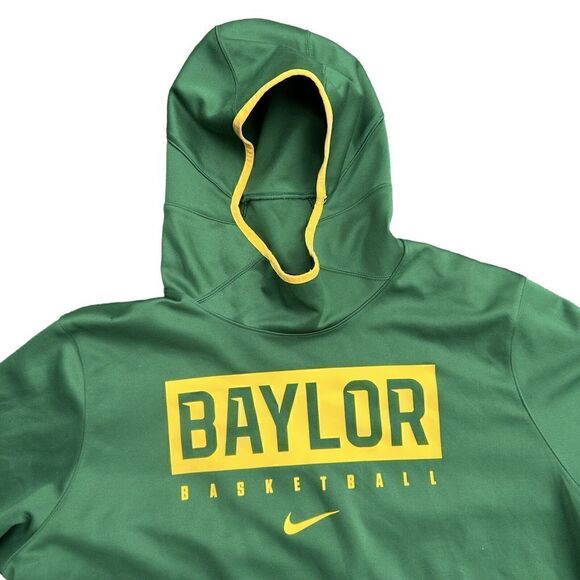 Nike Dri-FIT Baylor Bears Basketball Hoodie Green Pullover Men's XXL team issued - Picture 3 of 5